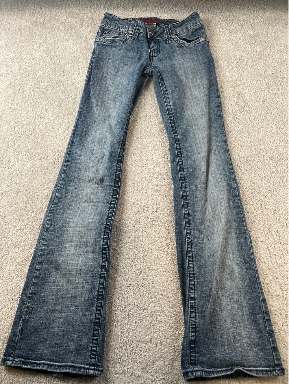 HYDRAULIC Women’s Juniors Jeans Size 3/4 Long Low Rise Bootcut Blue Denim